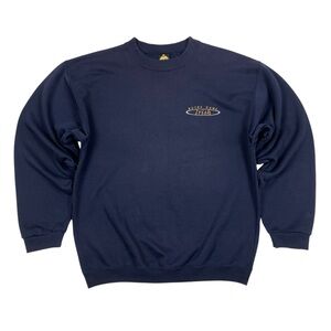 Vintage 90s Notre Dame Irish Heavyweight Long Sleeve Shirt Navy Blue USA Made